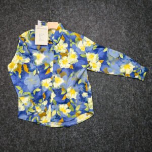 Elegant Navy Bloom Floral Shirt