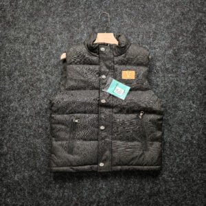 Luxury Black Designer Puffer Vest – Premium Winter Street Style