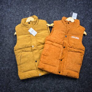 Men’s Corduroy Puffer Vest – “AMAZING” Winter Street Style
